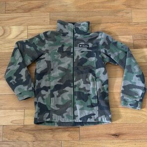 Columbia | Camo Print | Kids Fleece | Jacket Zip | Outdoors | size S